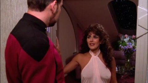 Marina Sirtis - Nude & Sexy Videos in Star Trek: The Next Generation s06e03 (1992)